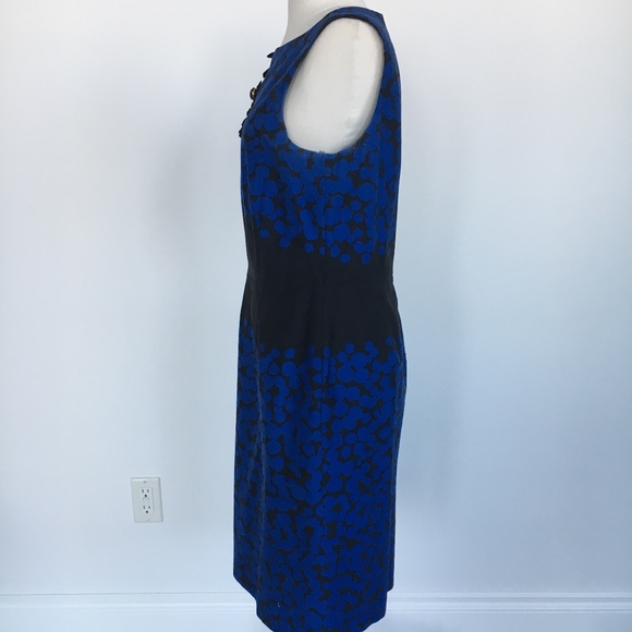Taylor Blue & Black Printed Shift Dress - Picture 3 of 6